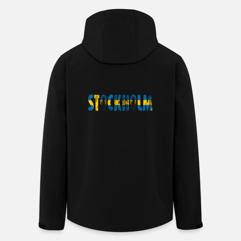 Stockholm - Veste softshell homme en polyester recyclé Stanley/Stella - noir