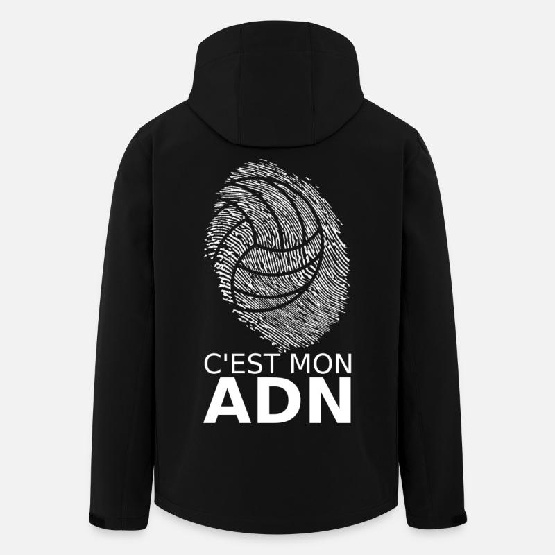 C'est mon ADN Volley-Ball - Veste softshell homme en polyester recyclé Stanley/Stella - noir