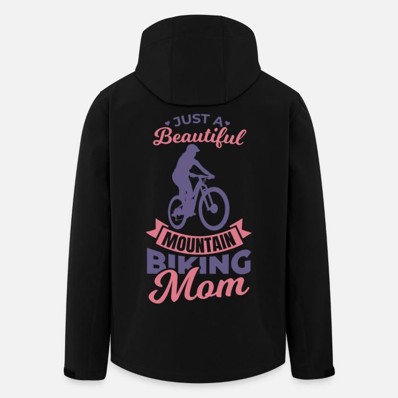 Mountain Bike Mom - Men’s Recycled Softshell Jacket by Stanley/Stella - black
