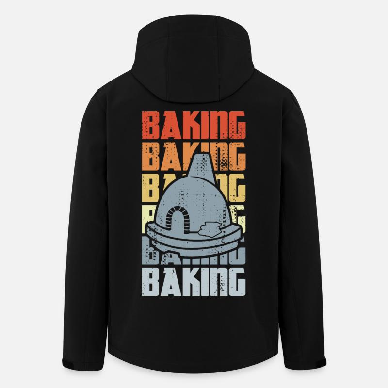 Retro Baking - Men’s Recycled Softshell Jacket by Stanley/Stella - black