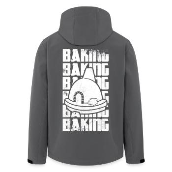 Fun Baking - Men’s Recycled Softshell Jacket by Stanley/Stella - anthracite - Back - AI Model Male 185 light (185cm)