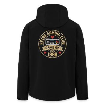 Vintage 1998 Birthday 1998 Gift 1998 - Men’s Recycled Softshell Jacket by Stanley/Stella - black - Back - AI Model Male 185 light (185cm)