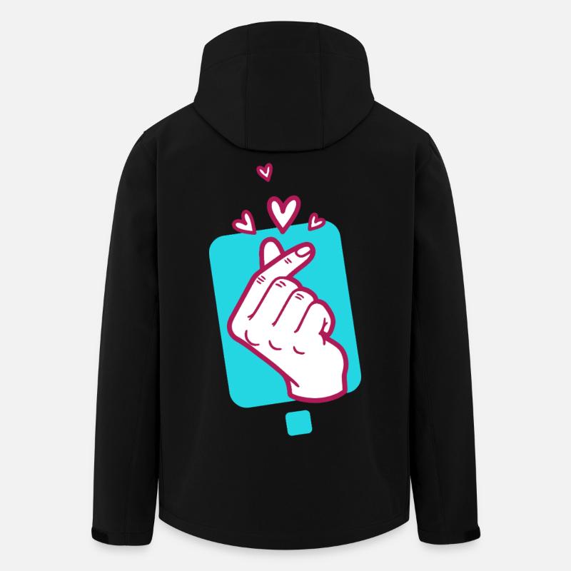 Kpop Koreanisch Finger Herz Niedlich Koreanische Pop-Liebe - Recycelte Männer Softshell-Jacke von Stanley/Stella - Schwarz