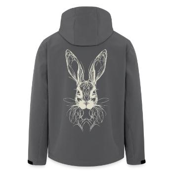 Osterhase Hase Geometrie  - Recycelte Männer Softshell-Jacke von Stanley/Stella - Anthrazit - Hinten - AI Model Male 185 light (185cm)
