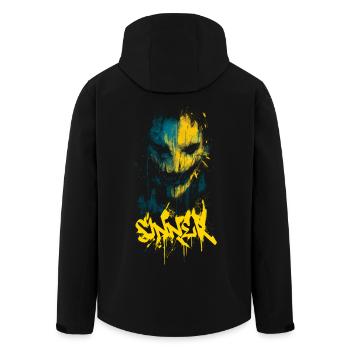Sinner - Recycelte Männer Softshell-Jacke von Stanley/Stella - Schwarz - Hinten - AI Model Male 185 light (185cm)
