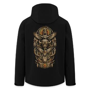 Archery Archer - Men’s Recycled Softshell Jacket by Stanley/Stella - black - Back - AI Model Male 185 light (185cm)