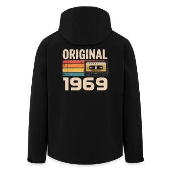 Original 1969 Vintage 1969 Rétro Anniversaire - Veste softshell homme en polyester recyclé Stanley/Stella - noir - Dos - AI Model Male 185 light (185cm)