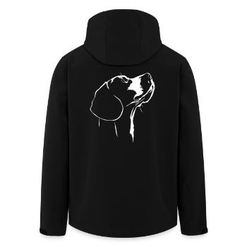 Beagle Silhouette Chien Chien Wilsigns - Veste softshell homme en polyester recyclé Stanley/Stella - noir - Dos - AI Model Male 185 light (185cm)