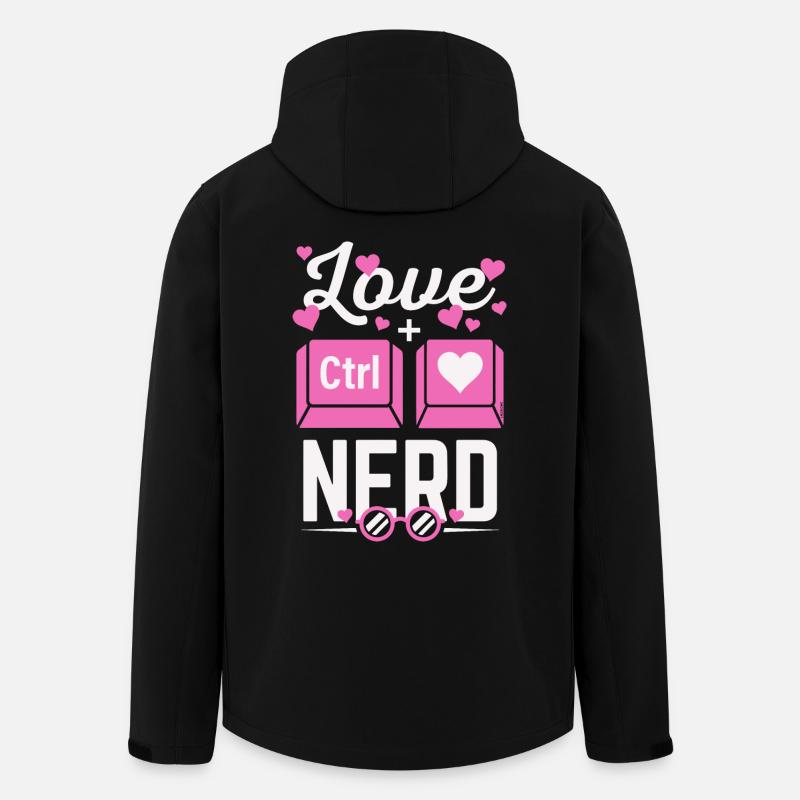 Love Nerd CTRL - Coeur - Veste softshell homme en polyester recyclé Stanley/Stella - noir