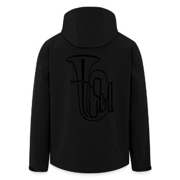 Tuba, Instrument - Recycelte Männer Softshell-Jacke von Stanley/Stella - Schwarz - Hinten - AI Model Male 185 light (185cm)