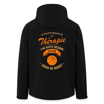 T-shirt Thérapie Basket - Veste softshell homme en polyester recyclé Stanley/Stella - noir - Dos - AI Model Male 185 light (185cm)