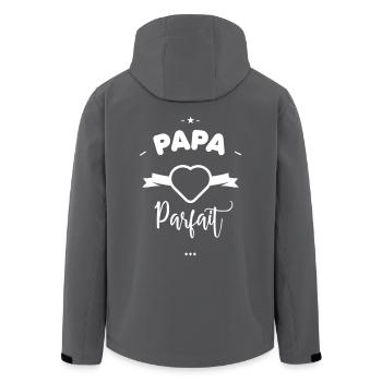 Papa parfait - - Veste softshell homme en polyester recyclé Stanley/Stella - noir - Dos - AI Model Male 185 light (185cm)