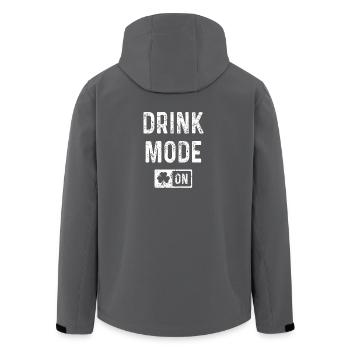 Drink Fashion St. Patricks Day T Shirt Gift - Men’s Recycled Softshell Jacket by Stanley/Stella - black - Back - AI Model Male 185 light (185cm)