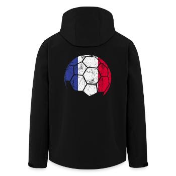 France Soccer Ball Football - Men’s Recycled Softshell Jacket by Stanley/Stella - black - Back - AI Model Male 185 light (185cm)