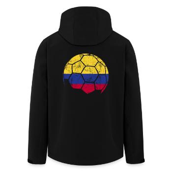 Colombia Soccer Ball Fußball - Recycelte Männer Softshell-Jacke von Stanley/Stella - Schwarz - Hinten - AI Model Male 185 light (185cm)