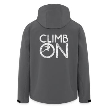 Geschenk Kletterer Boulderer klettern bouldern - Recycelte Männer Softshell-Jacke von Stanley/Stella - Anthrazit - Hinten - AI Model Male 185 light (185cm)