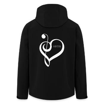 Die Musik, die das Leben ist! - Recycelte Männer Softshell-Jacke von Stanley/Stella - Schwarz - Hinten - AI Model Male 185 light (185cm)