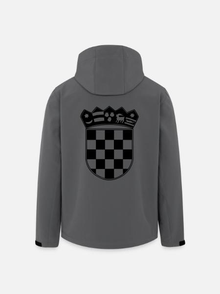 Croatia Coat of Arms - Men’s Recycled Softshell Jacket by Stanley/Stella - black