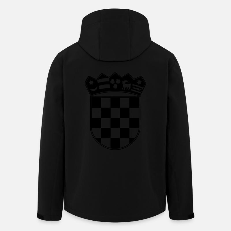 Kroatien Wappen - Recycelte Männer Softshell-Jacke von Stanley/Stella - Schwarz