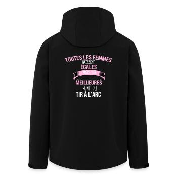 Tir a l arc cadeau humour - Veste softshell homme en polyester recyclé Stanley/Stella - noir - Dos - AI Model Male 185 light (185cm)