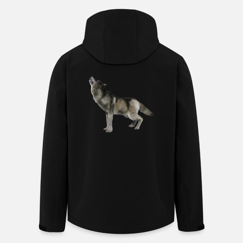 Wolf - Recycelte Männer Softshell-Jacke von Stanley/Stella - Schwarz