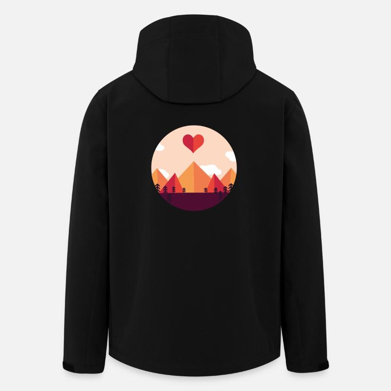 Wanderlust Naturverbunden - Recycelte Männer Softshell-Jacke von Stanley/Stella - Schwarz
