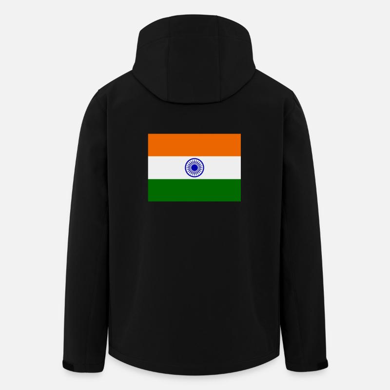 drapeau de l'inde - Veste softshell homme en polyester recyclé Stanley/Stella - noir