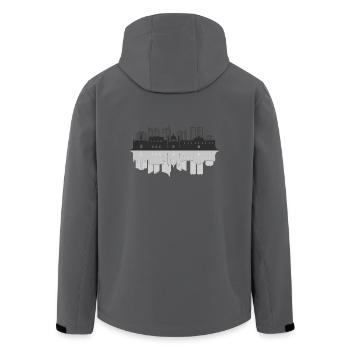 vienna skyline - Men’s Recycled Softshell Jacket by Stanley/Stella - black - Back - AI Model Male 185 light (185cm)