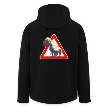Wolf - Recycelte Männer Softshell-Jacke von Stanley/Stella - Schwarz - Hinten - AI Model Male 185 light (185cm)