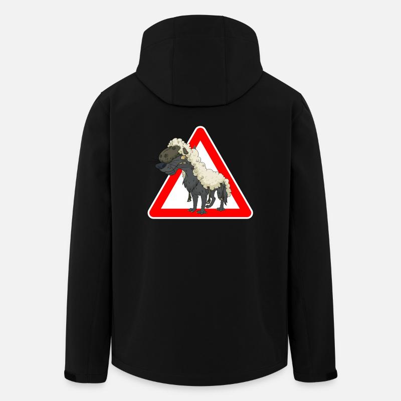 loup - Veste softshell homme en polyester recyclé Stanley/Stella - noir