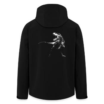 Dinosaures - Tyrannosaurus - T-Rex - Veste softshell homme en polyester recyclé Stanley/Stella - noir - Dos - AI Model Male 185 light (185cm)