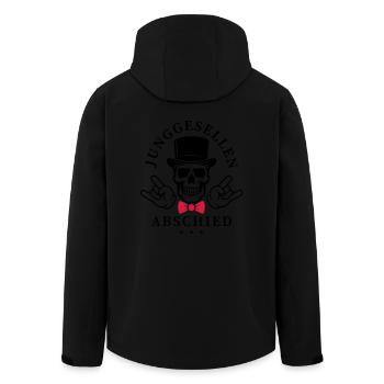 Junggesellenabschied Skull Jga - Recycelte Männer Softshell-Jacke von Stanley/Stella - Schwarz - Hinten - AI Model Male 185 light (185cm)