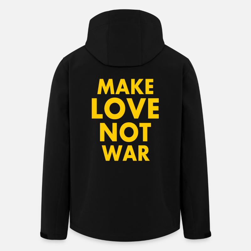 Make love not war - Men’s Recycled Softshell Jacket by Stanley/Stella - black