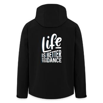 La vie est meilleure quand tu danses - Veste softshell homme en polyester recyclé Stanley/Stella - noir - Dos - AI Model Male 185 light (185cm)