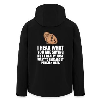 Perserkatze nettes Geschenk - Recycelte Männer Softshell-Jacke von Stanley/Stella - Schwarz - Hinten - AI Model Male 185 light (185cm)