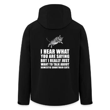 Hauskatze Kurzhaar-Katze nettes Geschenk - Recycelte Männer Softshell-Jacke von Stanley/Stella - Schwarz - Hinten - AI Model Male 185 light (185cm)