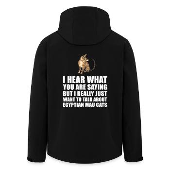 Mau égyptien Chat cadeau mignon - Veste softshell homme en polyester recyclé Stanley/Stella - noir - Dos - AI Model Male 185 light (185cm)