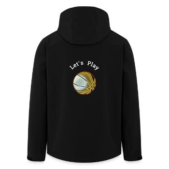 Basketball Shirt - Let's Play Basketball - Men’s Recycled Softshell Jacket by Stanley/Stella - black - Back - AI Model Male 185 light (185cm)