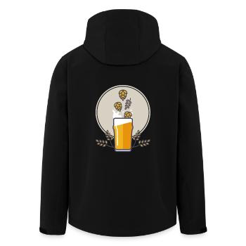 Beer splash - Recycelte Männer Softshell-Jacke von Stanley/Stella - Schwarz - Hinten - AI Model Male 185 light (185cm)