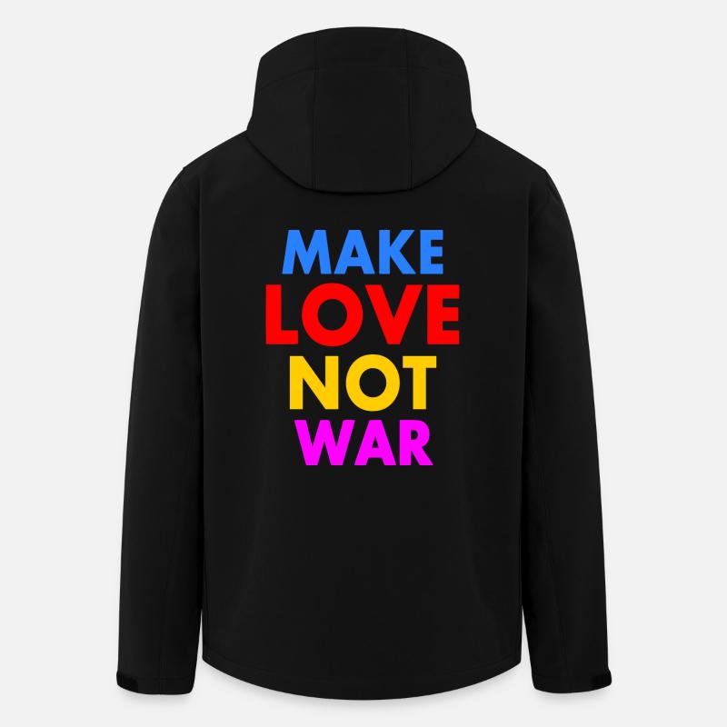 Make love not war - Recycelte Männer Softshell-Jacke von Stanley/Stella - Schwarz