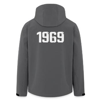 Legendary Since 1969 Vintage 1969 Retro 1969 - Men’s Recycled Softshell Jacket by Stanley/Stella - black - Back - AI Model Male 185 light (185cm)