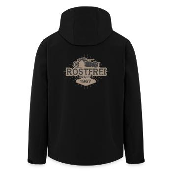 Motorrad bike geburtstag geboren ride 1967 - Recycelte Männer Softshell-Jacke von Stanley/Stella - Schwarz - Hinten - AI Model Male 185 light (185cm)
