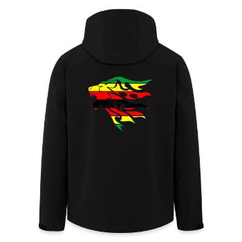 zimbabwe flag lion - Men’s Recycled Softshell Jacket by Stanley/Stella - black - Back - AI Model Male 185 light (185cm)