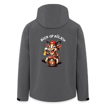 Carnaval Cologne Kölsch Bock Kölle Alaaf Dom Lustig - Veste softshell homme en polyester recyclé Stanley/Stella - charbon - Dos - AI Model Male 185 light (185cm)
