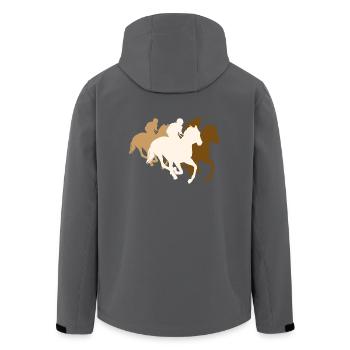 Love Geschenk Pferd Pferdebesitzer Pferde Pony - Recycelte Männer Softshell-Jacke von Stanley/Stella - Schwarz - Hinten - AI Model Male 185 light (185cm)