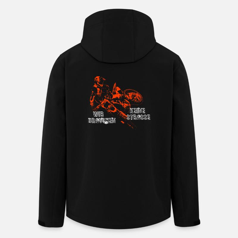 Motocross - Recycelte Männer Softshell-Jacke von Stanley/Stella - Schwarz