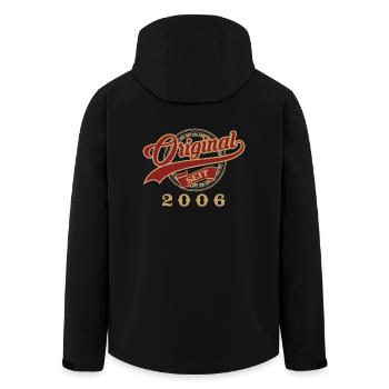 Original seit 2006 - Jahrgang Geschenk Geburtstag - Recycelte Männer Softshell-Jacke von Stanley/Stella - Schwarz - Hinten - AI Model Male 185 light (185cm)