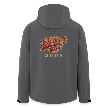 Original seit 2005 - Jahrgang Geschenk Geburtstag - Recycelte Männer Softshell-Jacke von Stanley/Stella - Schwarz - Hinten - AI Model Male 185 light (185cm)