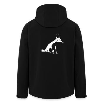 White fox no 1 - Recycelte Männer Softshell-Jacke von Stanley/Stella - Schwarz - Hinten - AI Model Male 185 light (185cm)