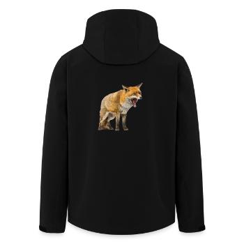 Fuchs - Recycelte Männer Softshell-Jacke von Stanley/Stella - Schwarz - Hinten - AI Model Male 185 light (185cm)